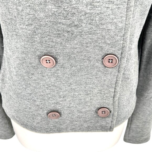 James Perse Brushed Jersey Double Breasted Blazer Gray Size Medium 2 - Picture 3 of 14